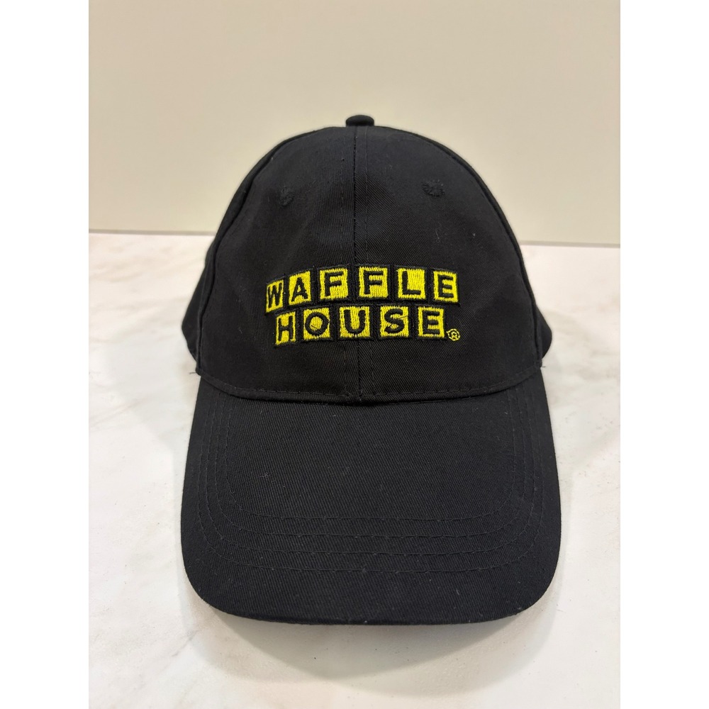 Waffle House Americana Baseball Cap Logo Embroidery Waffle House OSFA Black